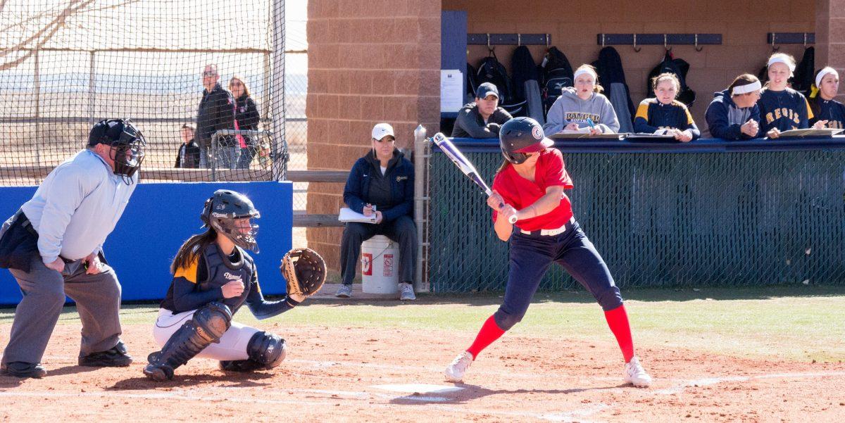 Pack softball at home against Regis
Photo by Dustin Cox