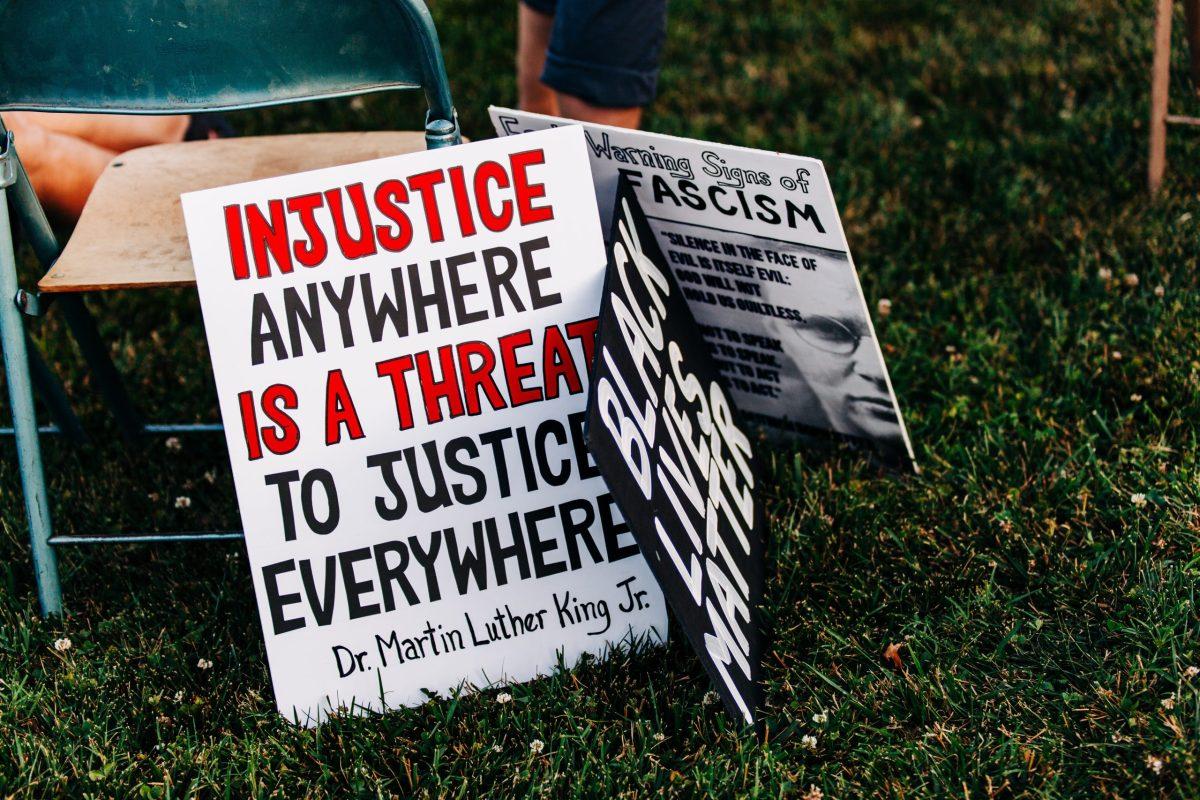 Photo+provided+by+Unsplash.+Protest+signs+at+Black+Lives+Matter+Knoxville%E2%80%99s+Juneteenth+Rally+and+March%2C+6.19.20.+