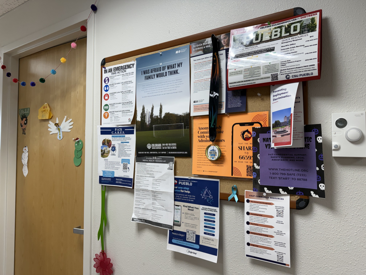 Title IX office board (photo by Emma Harry).